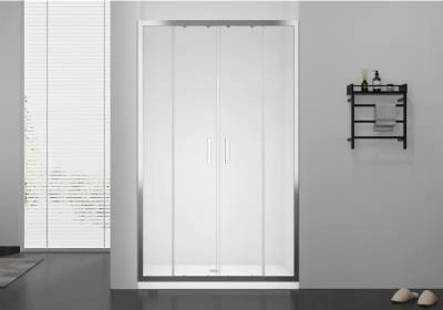 中国 Clear Rails Sliding Glass Shower Enclosure Roller / Screen Printing 8MM 販売のため