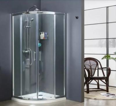 Chine Panneaux fixes de la clôture deux de douche en verre de glissement de quart de cercle une porte à vendre