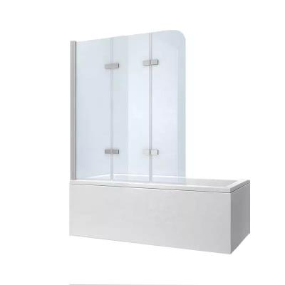 China 5mm Tempered Clear Glass Shower Enclosure 3 Fold Hinged Bathtub Screen en venta