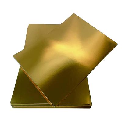 China New Arrival Recycled Materials Aluminum Foil Card Cardboard Gold Silver Metallic Paper Mirror for sale