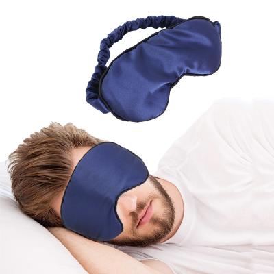 China Smooth Satin/100% Polyester Sleep Eye Mask Solid Color Shimmer Glitter Mask Travel Unisex Silky Portable Blindfold Adjustable Strap for sale