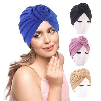 China Wholesale African Image Top Knotted Headwrap Head Wrap Turban African Head Turban For Ladies Women for sale