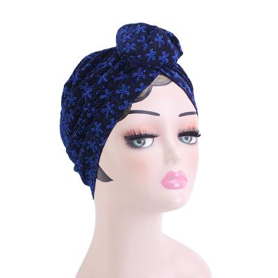 China New Women's Hair Decoration Ladies Hair Decoration Stretchy Knotted Headwrap Polyester Headcover Polyester Head Turbans For Women for sale