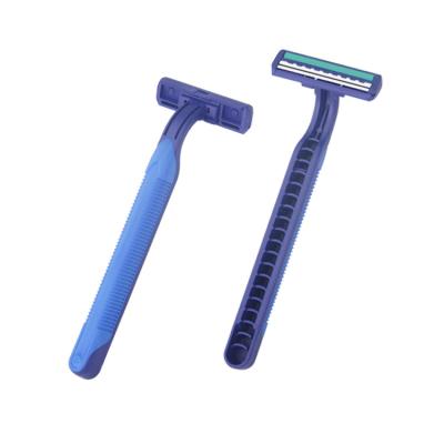 China Twin Blade Disposable Razors For Men Twin Blade Shaving Stick Rubber Handle for sale