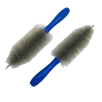 China Top selling viable with high quality soft bristle and big handle tire cleaning brush for sale