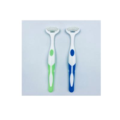 China Home Dental Care Adults Tongue Cleaner Oral Care Toothbrush for sale