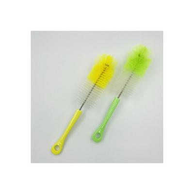 China Viable Hot Sale Bottle Brush Straight Nipple Brush With Sponge Cleaning Bottle Brush for sale