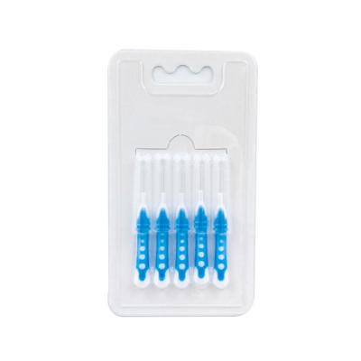 China Cleaning teeth notch factory price with high quality ISO 16409 flexible short handle I type cepillo interdental brush for sale