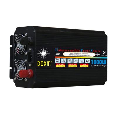 China DOXIN Solar Power System 90% Efficiency 1000W 12V 24V to 110V 220V UPS Inverters with Battery Charging for sale