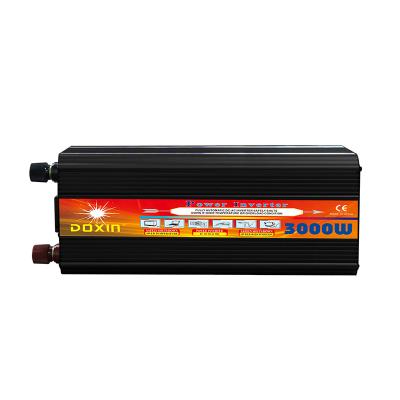 China Guangzhou Solar Power System 12v 24v to 220v 240v 3000W DC Inverter with 2 Socket and LCD Display for sale