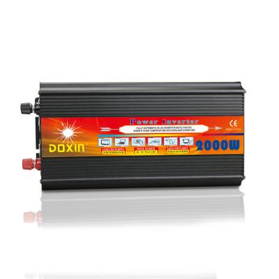 China DOXIN Solar Power System 2000W DC to AC Modified Sine Wave LCD Power Inverter with 2 Plug for sale