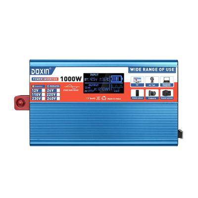 China Direct Sales 1000W Home Factory Double Fan Cooling Hybrid Solar Pure Sine Wave Inverter for sale