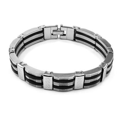 China Leather Bracelets Men's Leather Bracelets and Stainless Steel Jewelry Men's Stainless Steel Bracelet for sale