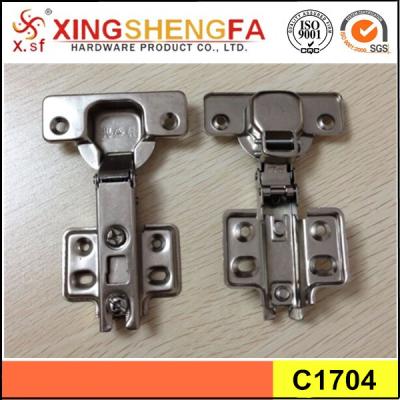 China Cabinet Kitchen Corner Hinge 35mm Cup 90 Degree Hinge With 2 Hole Plate for sale