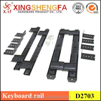 China Two Fold Drawer Slide Computer Keyboard Tray Slide Rail Drawer Rails 2 Section Drawer Slide Rails for sale