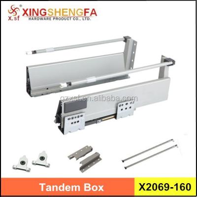 China Full Cabinet Extension Luxury Under Mount Soft Narrow Drawer Slide Metal Box for sale