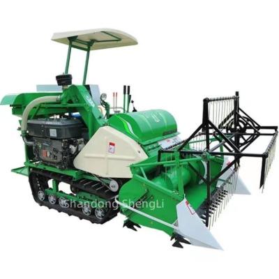 China Rice all feed into small rice harvester straw crushing back to field rice harvester seat driving crawler harvester for sale