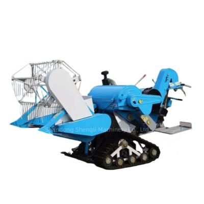 China Crawler Type Combine Harvester Mud Field Rice Rice Threshing Harvester for sale