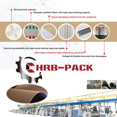 China Doube Slap Corrugated Woven Paper Belt For Paper Making for sale