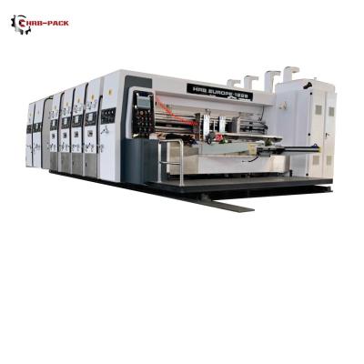 China HRB-1224 Hotels Front Ledge Driver 4 Color Printer Slotter Die Cutter Machine With Stacker for sale