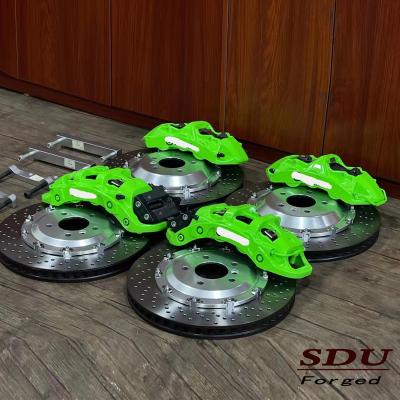 China Packing 6 Green Pot Brake Caliper 350*32 380*34 380*28 405x34 4 Caliber Brakes For Car With Electrical elect. guarantor 1 piston Bmwm3 for sale