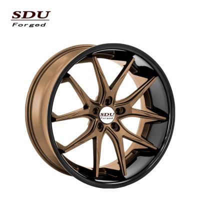 China T6061 Aluminum Forged Wheel 2 Piece 5x112 5x120 5x130 Size 18-22 Inch Car Edges Customized Specification for sale