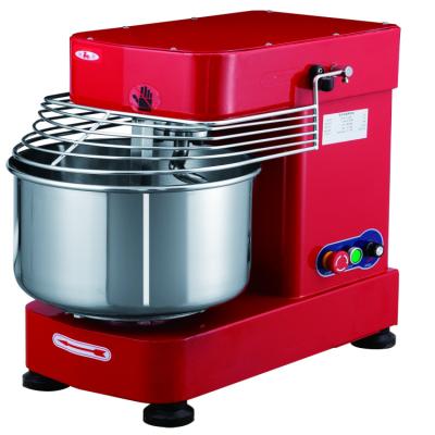 China Commercial Dual Speed ​​Bakery Double Action Red Color Bread Dough Kneading Machine Heavy Duty Spiral Mixer Fixed Bowl Serial for sale