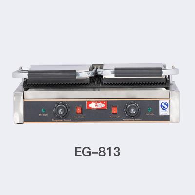 China Factory sell high quality commercial electric chicken grill beef sandwich double press plate non-stick stainless steel EG. - 813 for sale