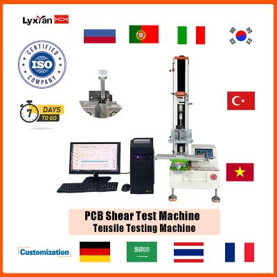 China Lixian Marca 1 KN Capacidad Equipo de prueba de corte y tracción de placas de PCB Máquina de prueba universal en venta