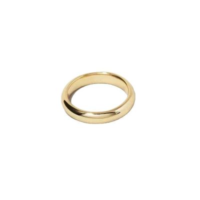 China CLASSIC Hot Selling 18K Gold Plated Stainless Steel Minimalist High Polish Wedding Ring for sale