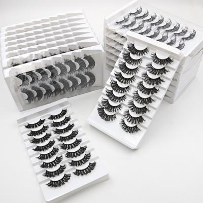 China Wholesale Customized Volume Boxes 3d Full Volume Curl Natural Synthetic Mink False Eyelash for sale