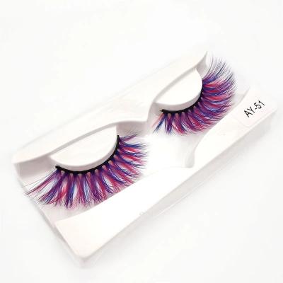 China wholesale delicate 3d customize russian false mink volume eyelash packaging colorful for sale