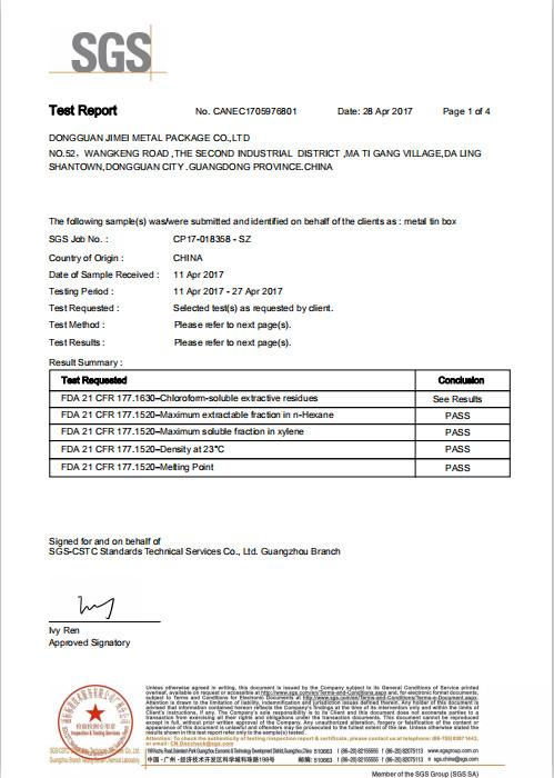 FDA - Dongguan You Ze Metal Products Co., Ltd.