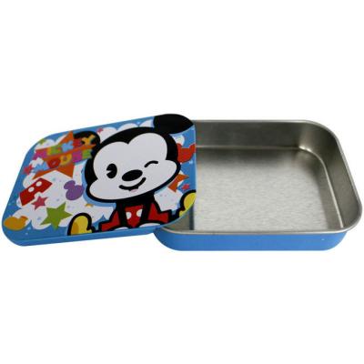 Chine Souris laiteuse glissant Tin Box CYMK imprimant des récipients d'entreposage en métal pour de petits bidons de sucrerie de nourriture à vendre