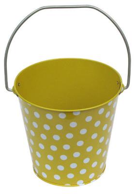 Cina Mini Tin Bucket for Sale Small Metal Buckets Christmas Tin Pail with Solid Color Printing in vendita