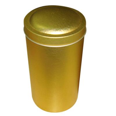 China Matt Laminated Tea Tin Canister Gold Tin Wholesale Metal Tea Cans à venda