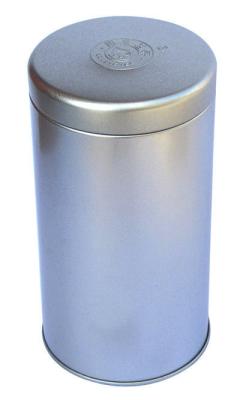 中国 Plain Tea Tin Box Coffee Tin Canister Sliver Tin Container with Embossing on Top 販売のため