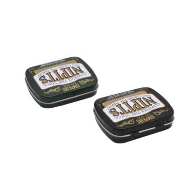 Κίνα Small Tin Box with Hinged Lid Mini Tin Containers Pepermint Metal Tins προς πώληση