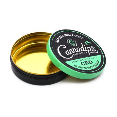 China CBD Mini Metal Tin Container Gold Vanished Tin Box Sweet Candy Metal Boxes en venta