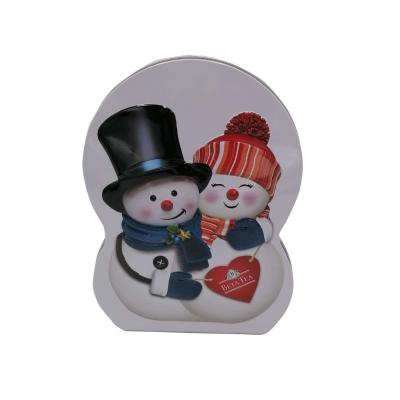 중국 High End Snowman Tins For Christmas Danish Butter Cookies Tins Holiday Gift Tin Boxes 판매용