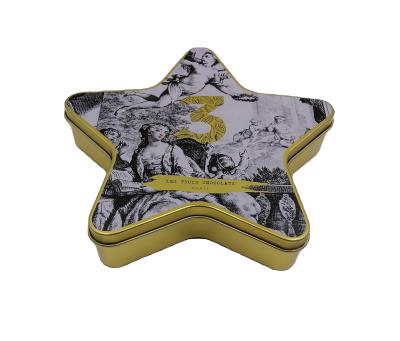 Cina Factory Price Metal Tin Can Customized Design Tin Box Star Shaped Gift Tin Containers in vendita