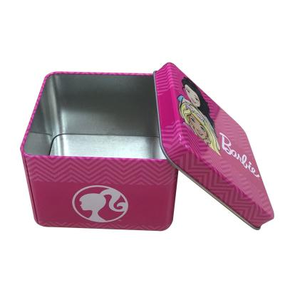 Cina Promotional Metal Square Tin Box Watch Gift Tin Packaging Containers CMYK Printed Square Metal Boxes in vendita