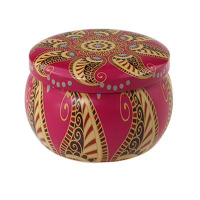 China Empty Decorative Candle Tins Michaels Round Antique Tin Candle Box Spice Tins Te koop