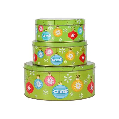 China Großes Metallplätzchen Tin Vintage Tin Boxes für Plätzchen verkaufen ringsum Tin Containers mit Deckeln en gros zu verkaufen