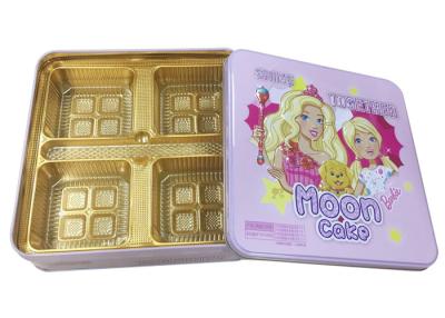 China Caja de la lata del Mooncake de la categoría alimenticia del diseño de Barbie en venta