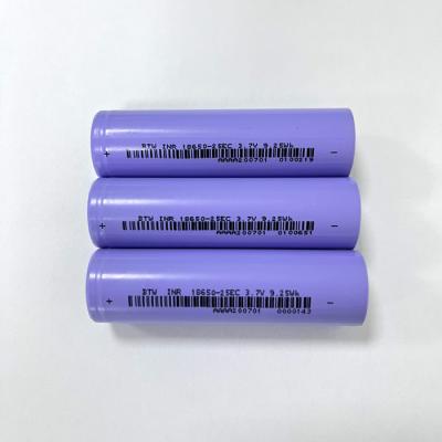 China Deep Cycle Battery Cylindrical 3C Continuous Discharge Grade A Li-Ion Rechargeable Battery 18650 3.7V 2500Mah for sale