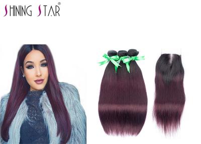 China Soft Detangle Indian Virgin Hair Bundles , Smooth Indian Hair Weave Bundles for sale