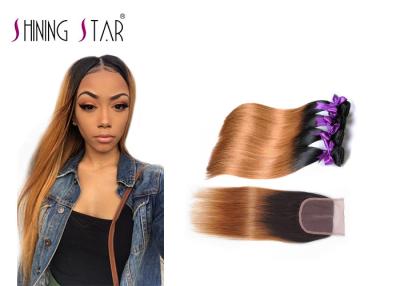 China Ningún Lices 4 PC coloreó los paquetes malasios del pelo para el Blonde de las muchachas 1B30 Ombre en venta