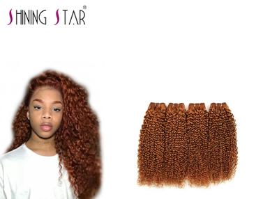 China 4 Bundles Kinky Curly Brazilian Weave / 100 Human Hair Curly Weave Color 30 for sale