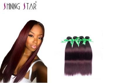 China Straight Human Hair Weave Bundles Burgundy #1BBug 3 Bundles Of Weaves for sale